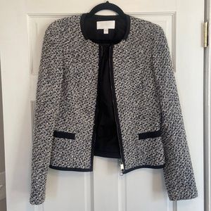 Hugo Boss Kalaia Tweed Blazer Jacket Blue Size 4